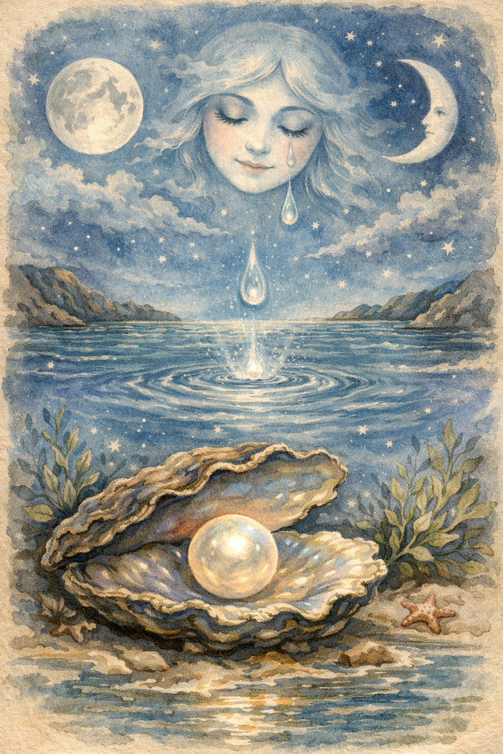 Lágrimas de la luna: Relato de inspiración oriental sobre el origen del Nácar
